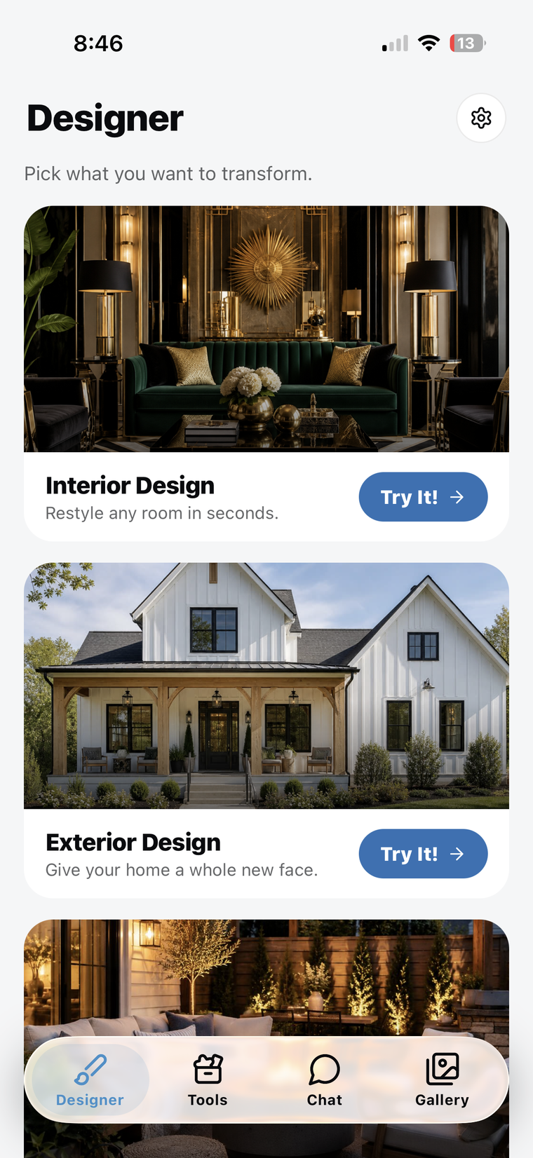 StyleHome AI — Designer tab