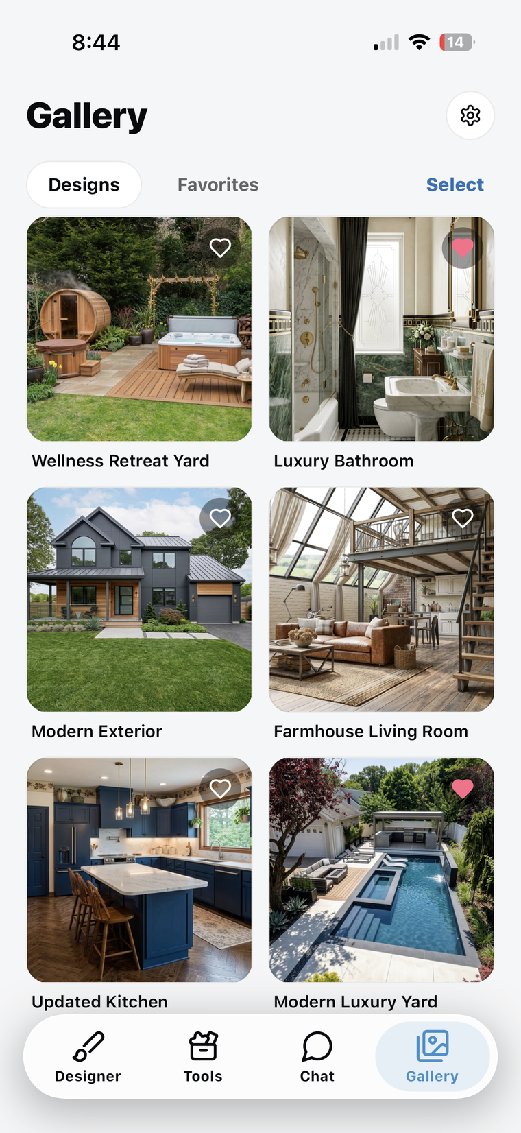 StyleHome AI — Gallery tab